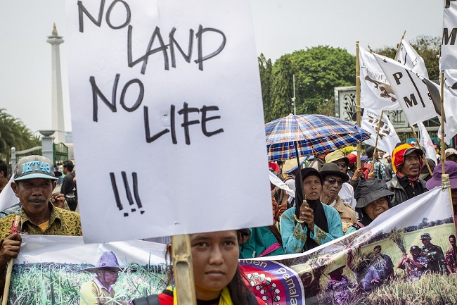 Protestors calling for land reform, Jakarta, September 2019 / Dhemas Reviyanto / ANTARA FOTO